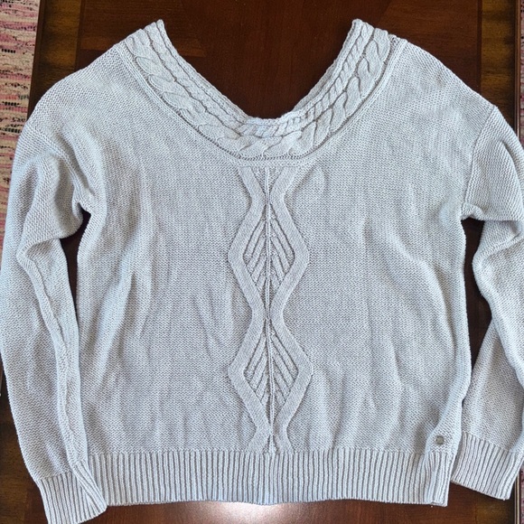 Roxy Light Gray Sweater - Picture 1 of 5